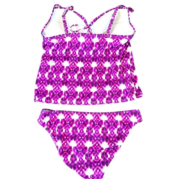 VS Forever Sexy Tie Dye Miracle Bra Push Up Tankini Swim Set 34D Medium - Picture 2 of 9